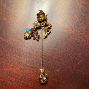 Vintage Pixie Stick Pin